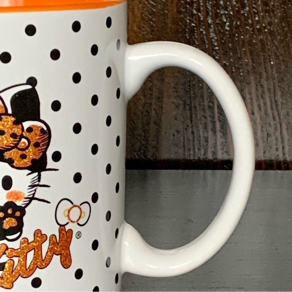 Hello Kitty Cat Burglar 20oz Ceramic Halloween Mug - Polka Dots Ghosts - Picture 3 of 9